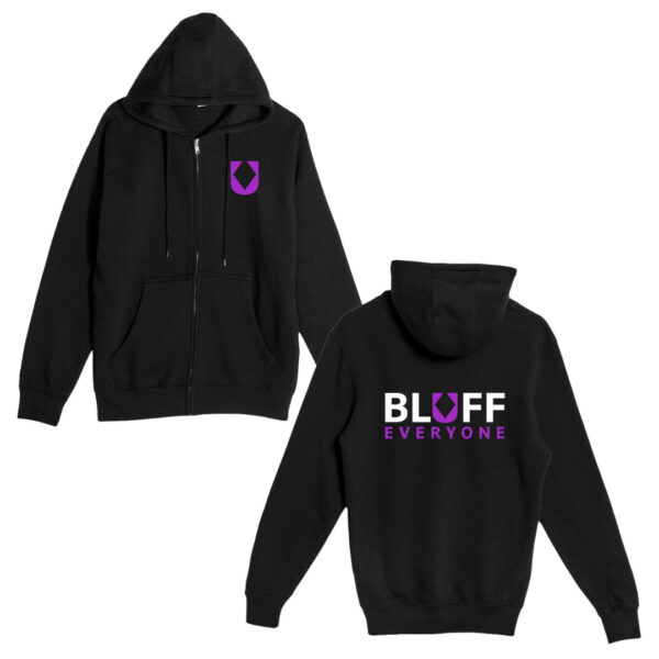 Bluff Everyone Zip-Up Hoodie Purple
