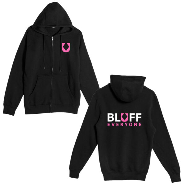 Bluff Everyone Zip-Up Hoodie Pink