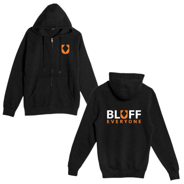 Bluff Everyone Zip-Up Hoodie Orange